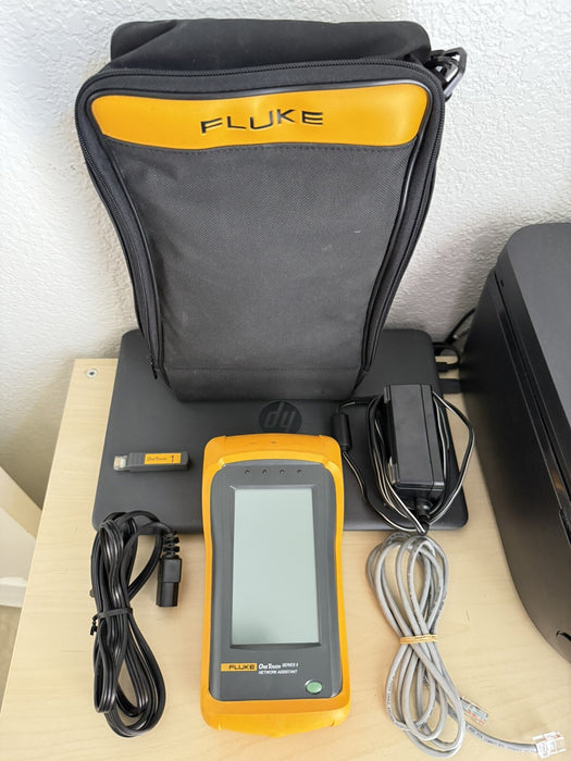FLUKE ONETOUCH SERIES II NETWORK ASSISTANT ANALYZER WCASE & CABLES