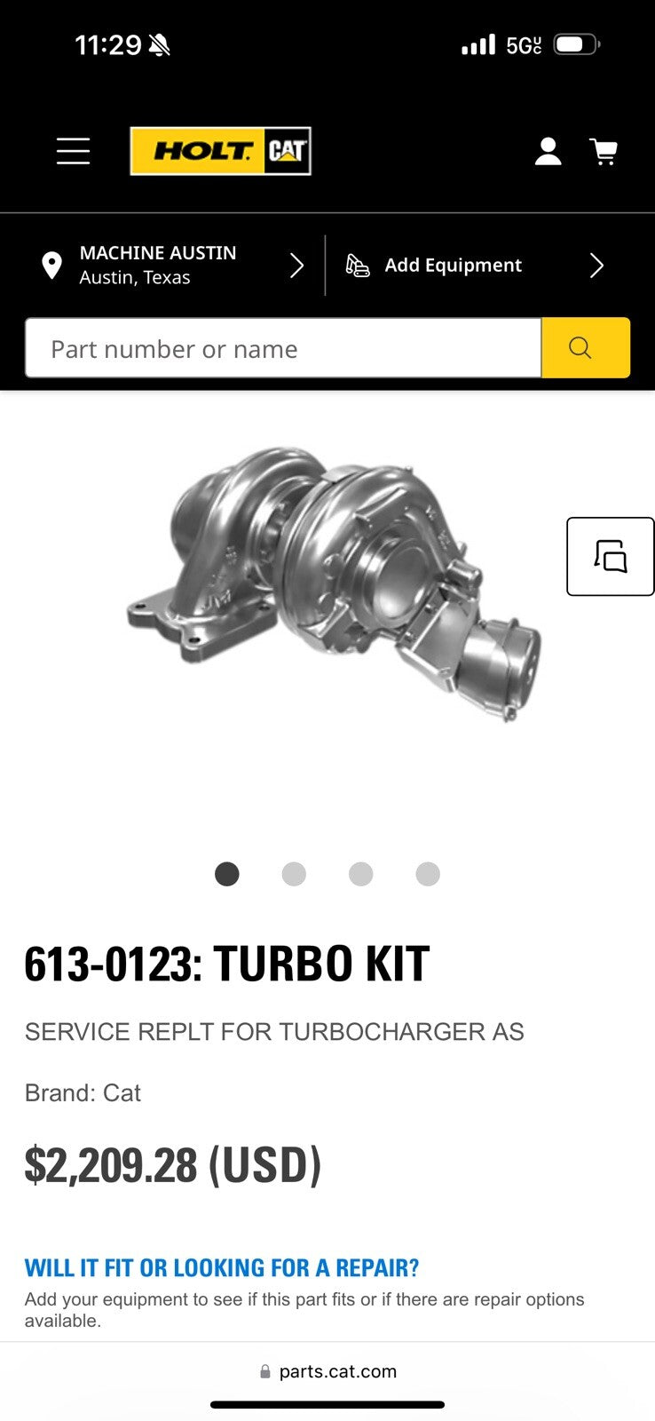 CAT 613-0123 TURBO KIT