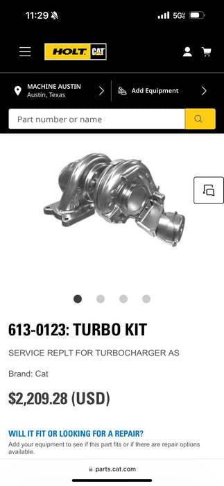 CAT 613-0123 TURBO KIT