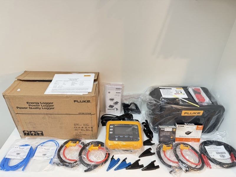 FLUKE 1738 POWER LOGGER KIT 3 PHASE WITH ACCESSORIES/CALIBRATED 2026