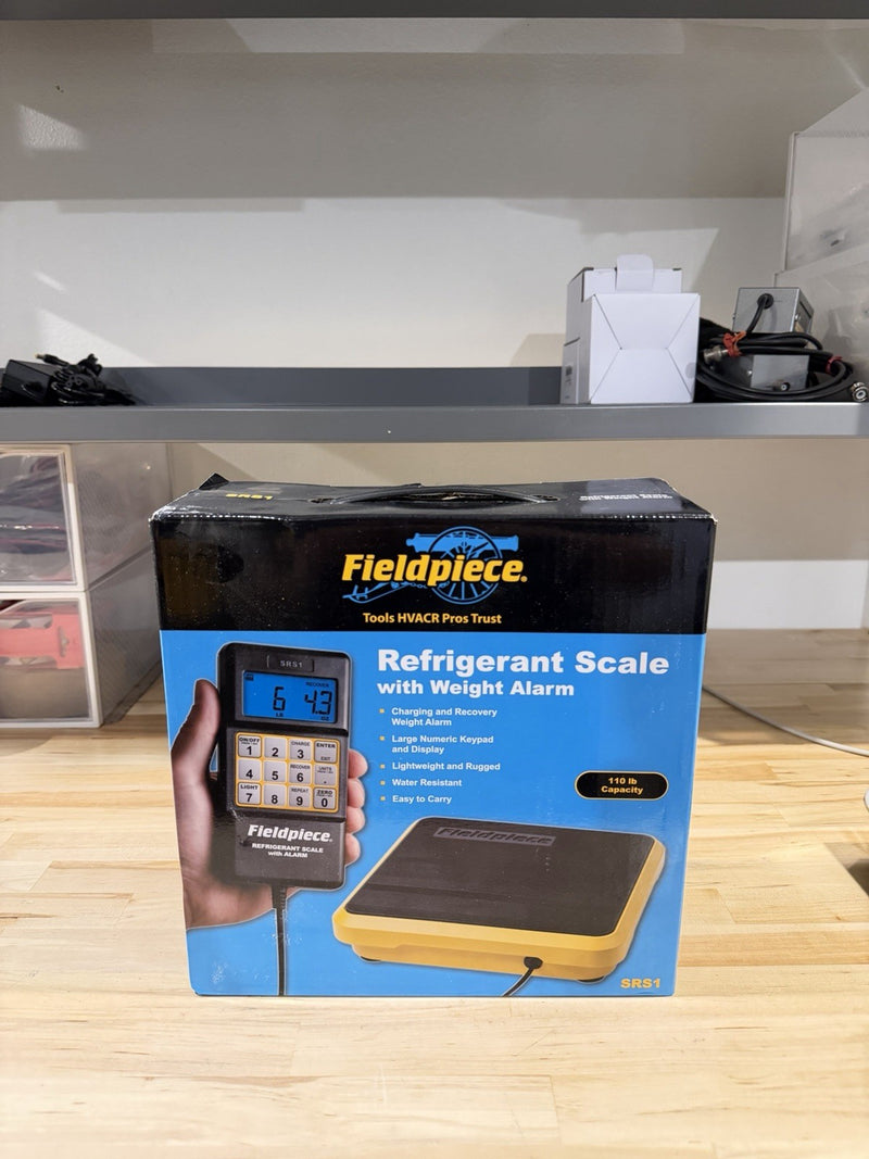 FIELDPIECE SRS1 REFRIGERANT SCALE WITH WEIGHT ALARM & CASE 110LB CAPACITY