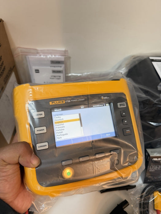 FLUKE 1738 POWER LOGGER KIT 3 PHASE W/ACCESSORIES/CALIBRATED 2026 NEW SHIPS FREE