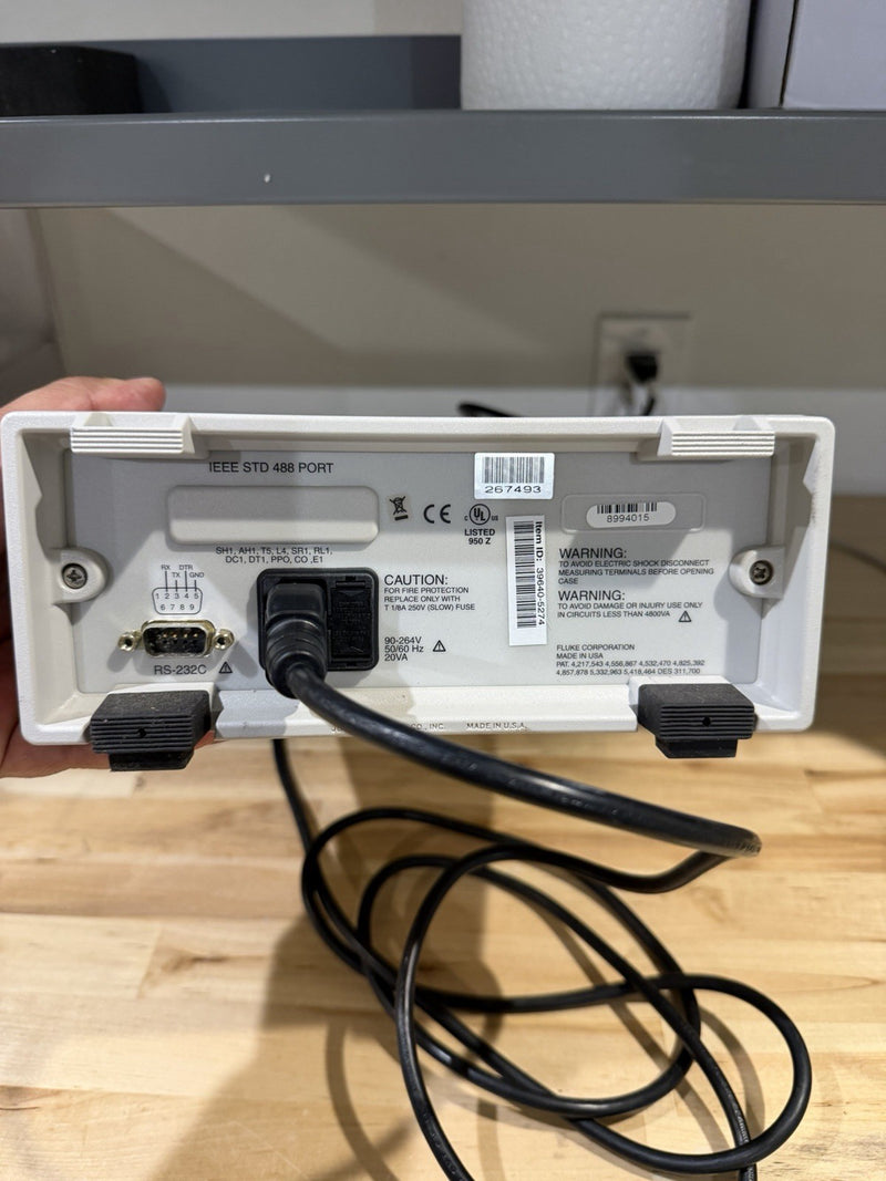 FLUKE 45 DUAL DISPLAY MULTIMETER WITH LEADS & CLIPS TESTED