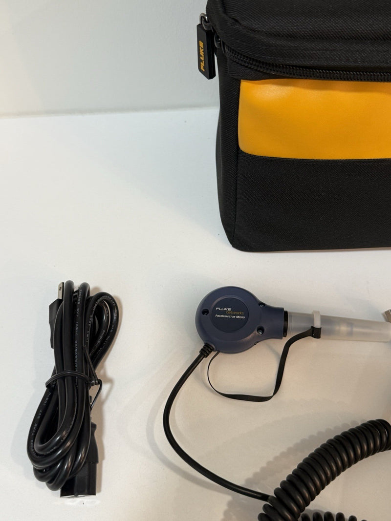 FLUKE NETWORKS FI-500 FIBER INSPECTOR MICRO KIT WITH BAG & CHARGER