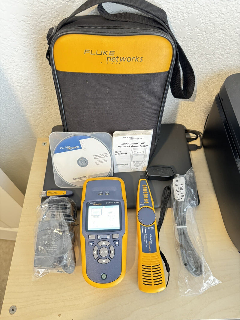 FLUKE NETWORKS LRAT-2000 LINKRUNNER AT-2000 AUTO TESTER W FLUKE INTELLITONEPROBE