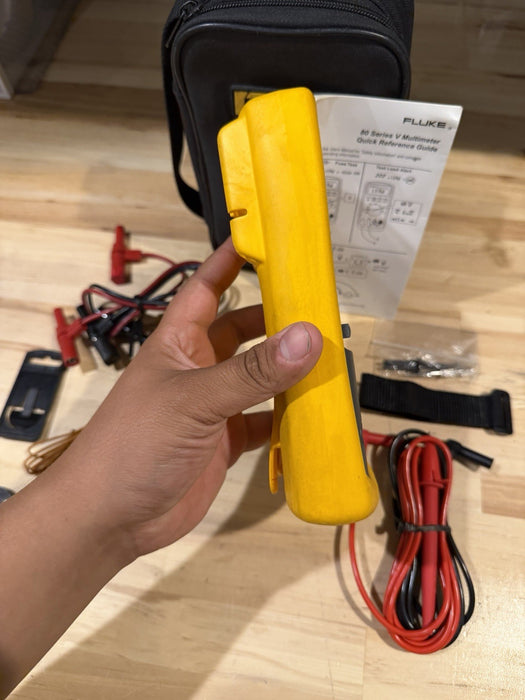 FLUKE 87V TRUE RMS MULTIMETER KIT W/ LEADS (TESTED) SHIPS FAST