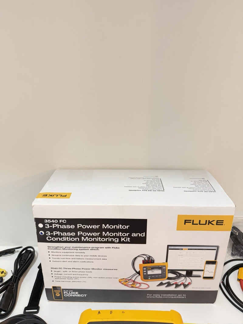 FLUKE 3540 FC 3-PHASE POWER MONITOR KIT FREE SHIPPING