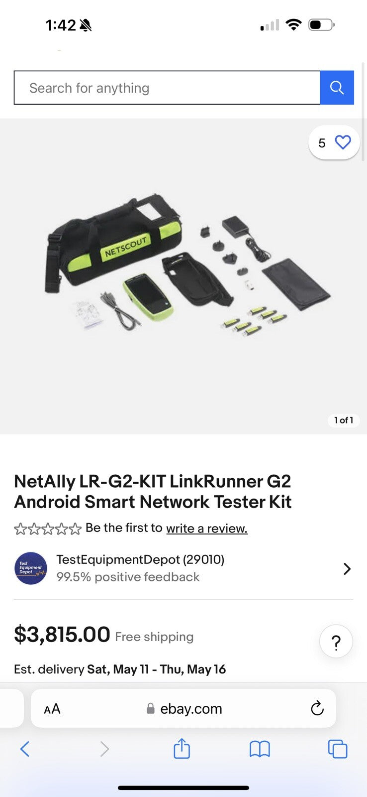 NetAlly LinkRunner G2 Smart Ethernet & Network Tester Kit