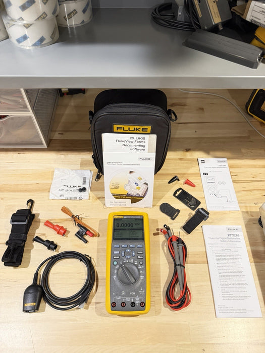 FLUKE 289 FVF COMBO KIT TRUE-RMS DATA LOGGING MULTIMETER (FREE SHIPPING) TESTED