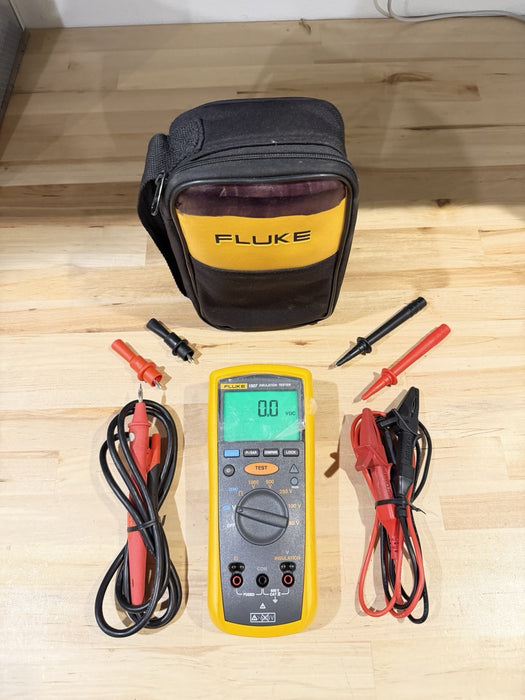 FLUKE 1507 INSULATION MULTIMETER W/ LEADS & CLIPS - SHIPS FAST