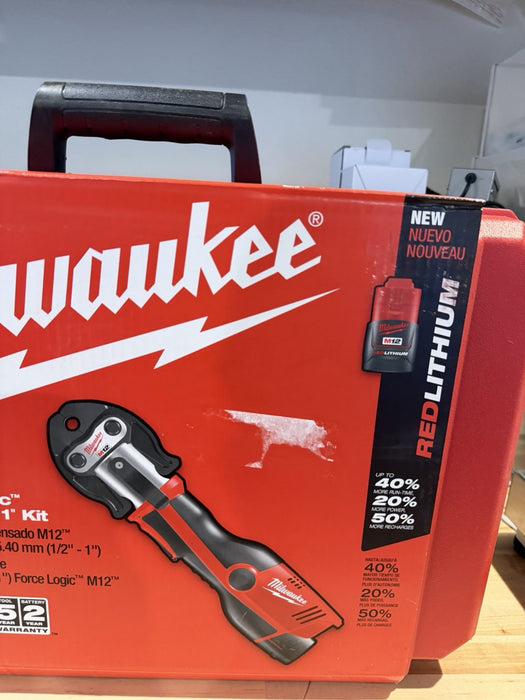 MILWAUKEE 2473-22 M12 FORCE LOGIC PRESS TOOL 1/2" - 1" KIT (NEW FACTORY SEALED)