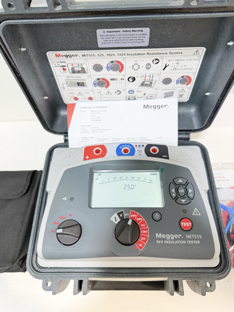 MEGGER MIT515 5KV INSULATION TESTER KIT W/ ACCESSORIES (NEW SEALED) SHIPS FREE