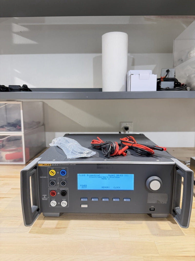 FLUKE BIOMEDICAL QA-ES III ELECTROSURGERY ANALYZER W/LEADS (TESTED)FREE SHIPPING