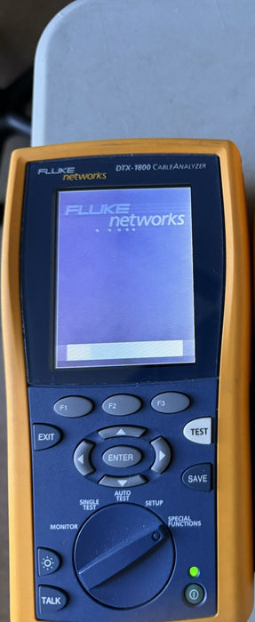 FLUKE NETWORKS DTX-1800 CABLE ANALYZER W/DTX-SFM2 DTX-MFM2 DTX-PLA002 (TESTED)