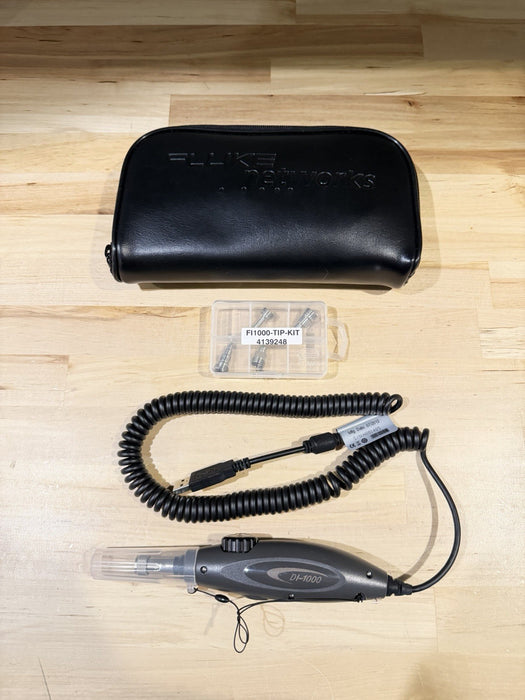 FLUKE DI-1000 USB FIBER INSPECTION VIDEO RPOBE KIT W/ 4 TIPS (FREE SHIPPING)