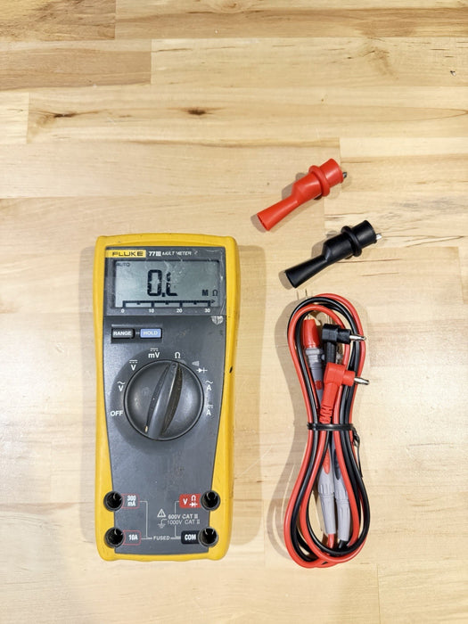 FLUKE 77 III MULTIMETER WITH LEADS TESTED
