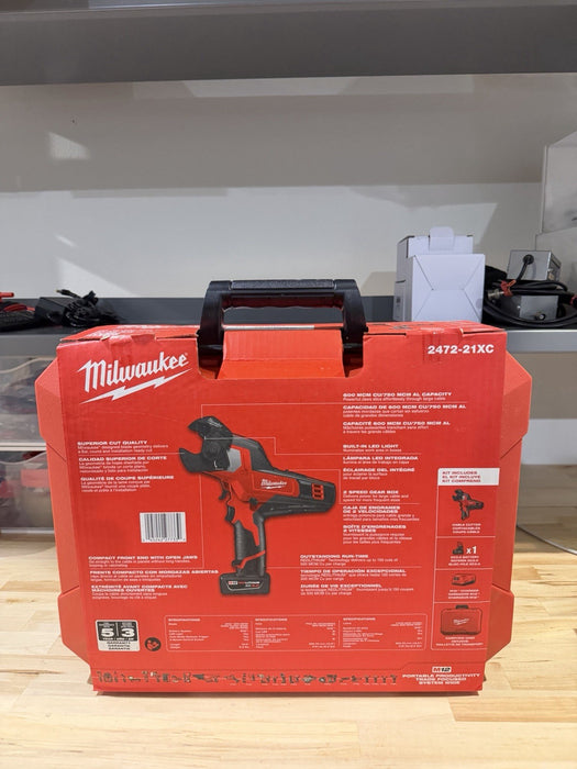 MILWAUKEE 2472-21XC M12 600 MCM CABLE CUTTER (NEW FACTORY SEALED) SHIPS FAST
