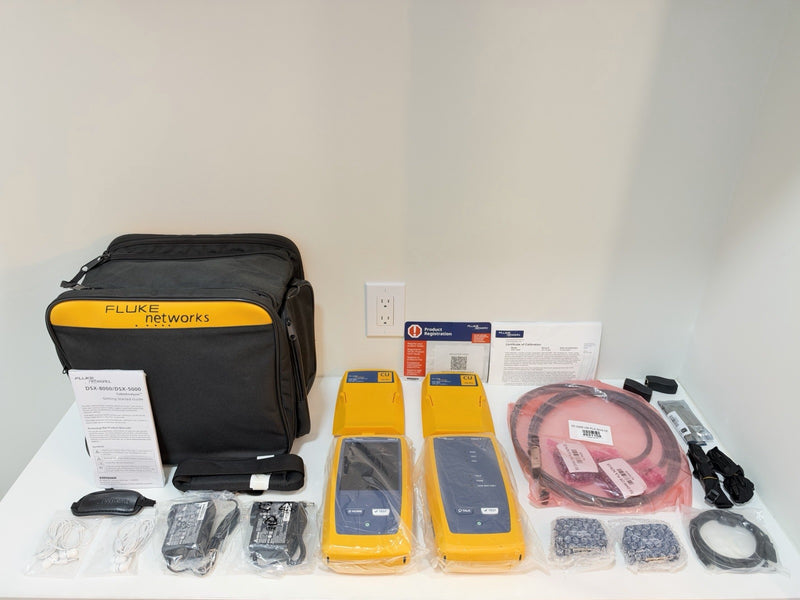 FLUKE NETWORKS DSX2-5000 LAN CABLE CERTIFIBER TESTER CALIBRATED 2024 NEW