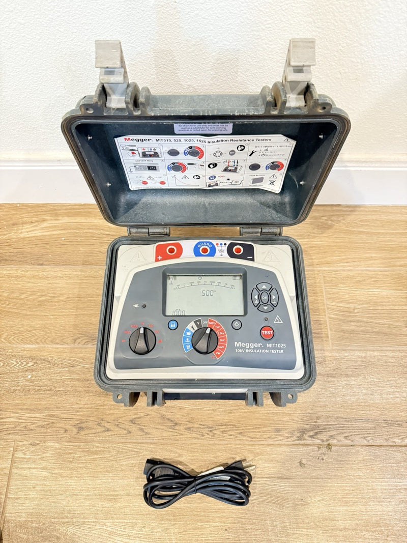 MEGGER MIT1025 10KV INSULATION TESTER WITH CHARGER