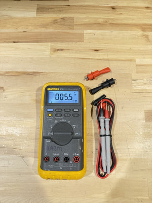 FLUKE 87 III TRUE RMS MULTIMETER W/LEADS & CLIPS - SHIPS FAST #1