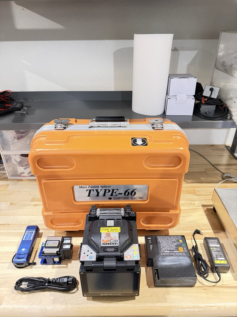 SUMITOMO ELECTRIC TYPE-66 TUFFCAT FUSION SPLICER WITH FC-6RM CLEAVER