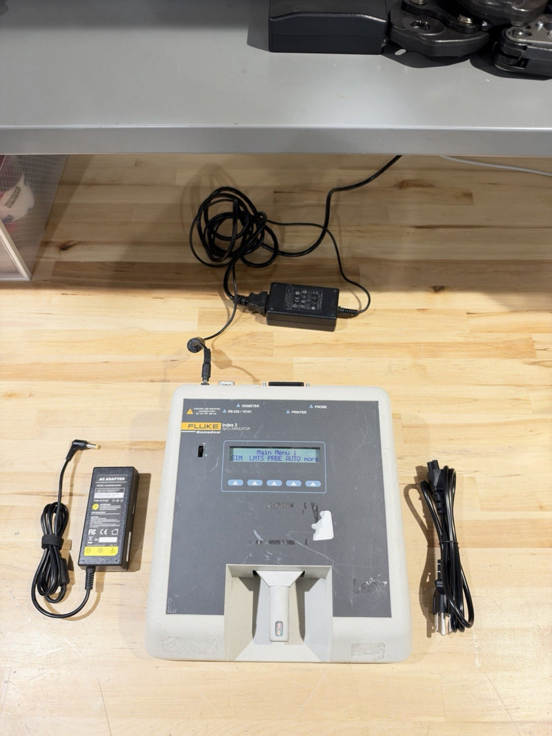 FLUKE INDEX 2 SPO2 SIMULATOR W/ ACCESSORIES (TESTED) SHIPS FREE