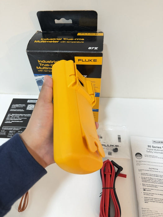 FLUKE 87V INDUSTRIAL TRUE RMS MULTIMETER WITH TEMPERATURE (NEW FACTORY SEALED)