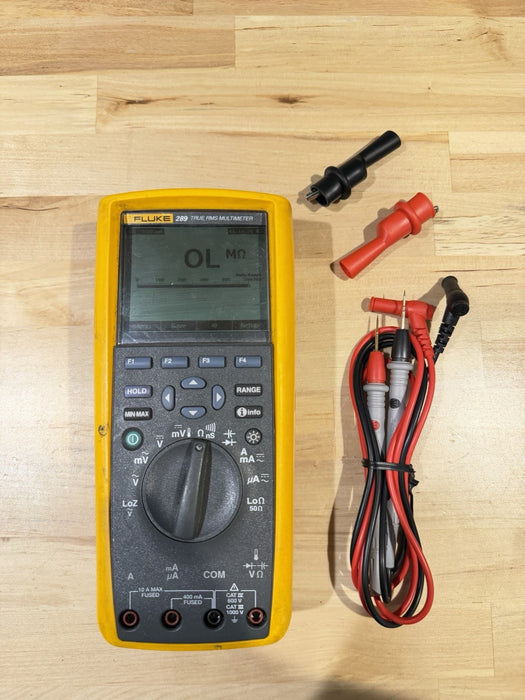 FLUKE 289 TRUE RMS ELECTRONIC LOGGING DIGITAL MULTIMETER W/ LEADS & CLIPS #5