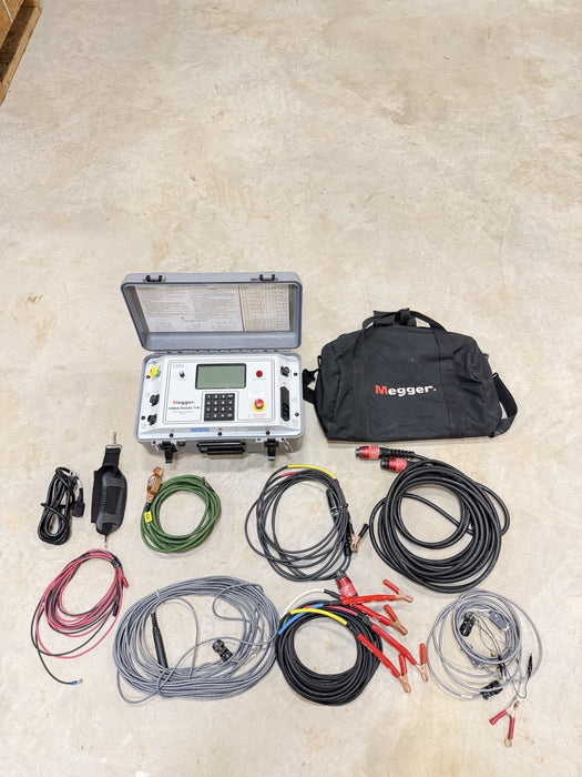MEGGER THREE-PHASE TTR 550503 TRANSFORMER TURN-RATIO TESTER W/ CABLES (TESTED)