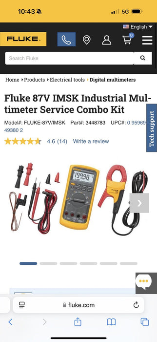 FLUKE 87V IMSK INDUSTRIAL MULTIMETER SERVICE COMBI KIT / NEW SEALED (MFD-2024)