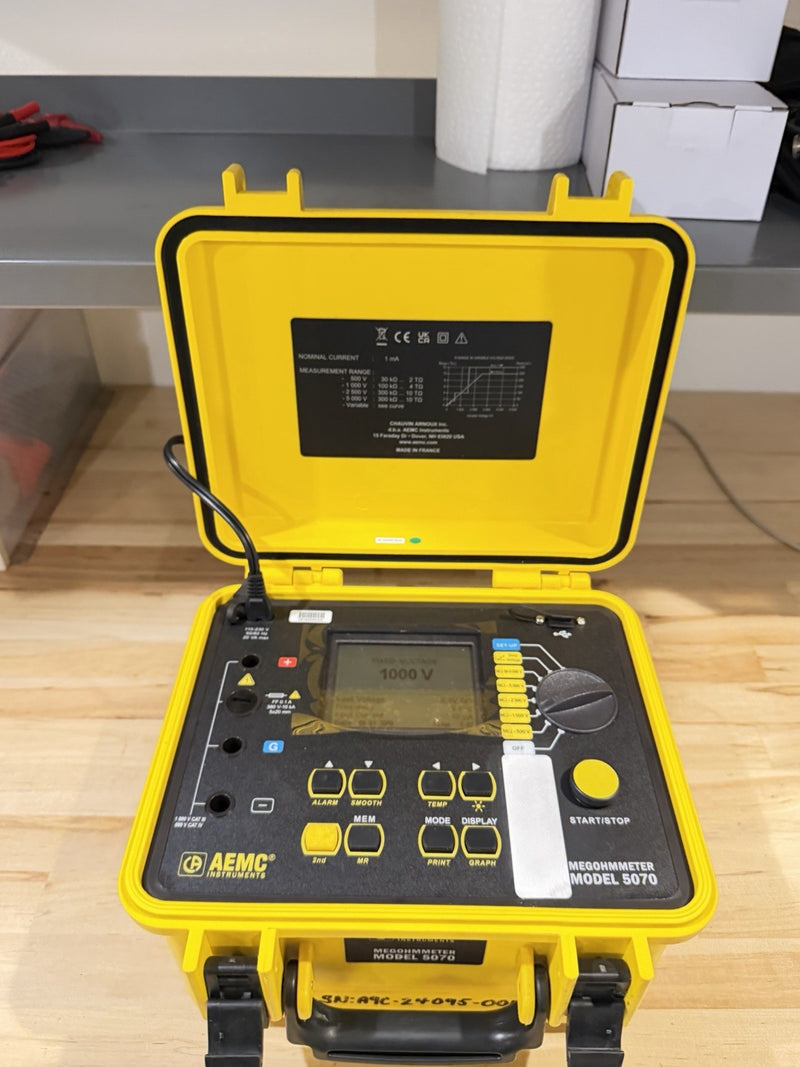 AEMC 5070 MEGOHMMETER GRAPHICAL INSULATION TESTER