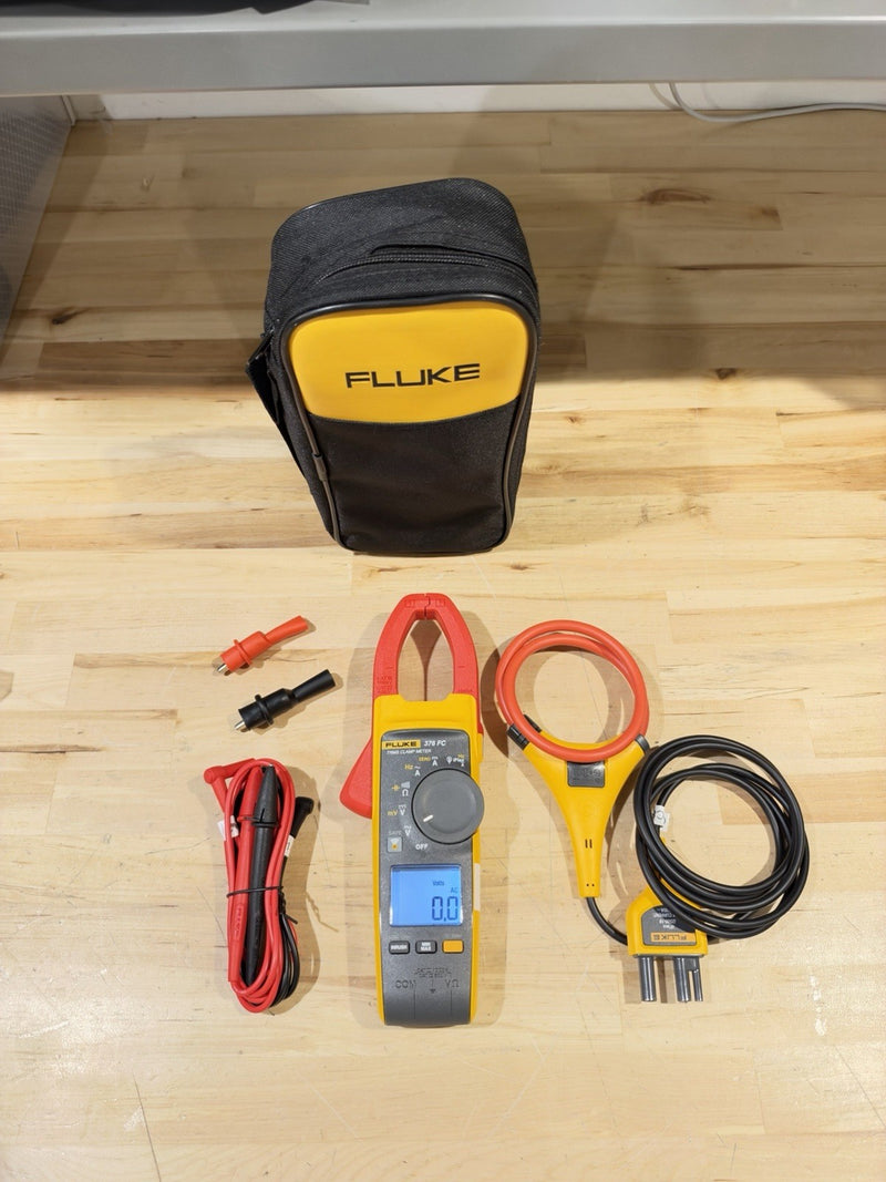 FLUKE 376FC WIRELESS TRUE RMS AC/DC CLAMP METER W/LEADS - SHIPS FAST CAL 2026