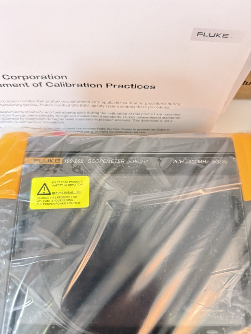 FLUKE 190-202-III 2CH 200MHZ 5GSS SCOPEMETER CALIBRATED 2024