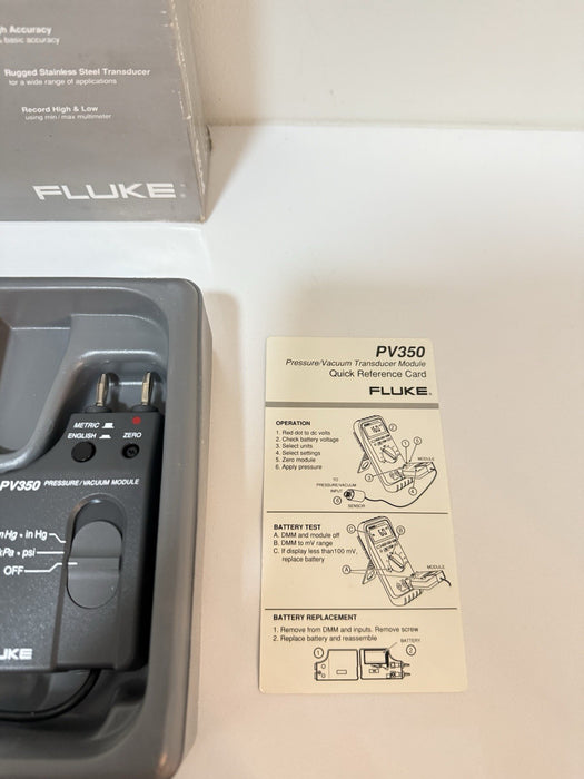 FLUKE PV350 PRESSURE VACUMM TRANSDUCER MODULE