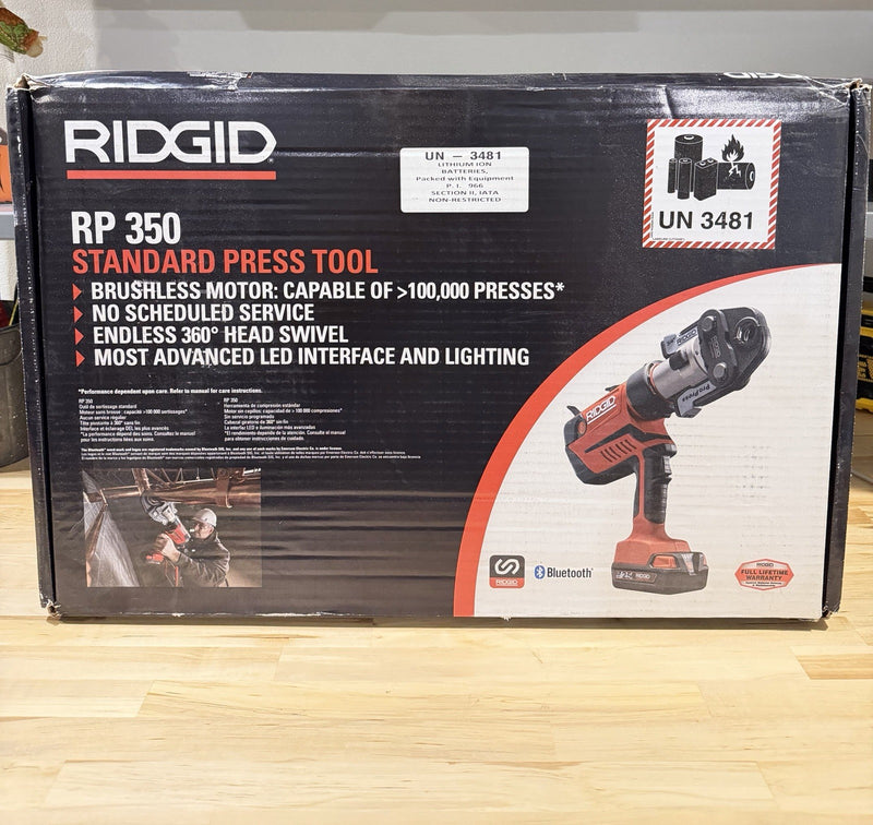 RIDGID RP 350 PRESS TOOL KIT 67053 1/2" TO 2" PROPRESS JAWS - NEW FACTORY SEALED