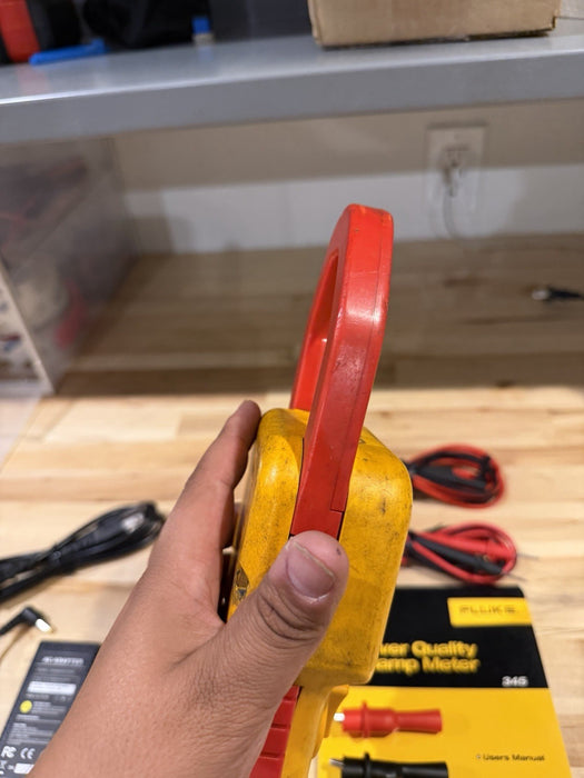 FLUKE 345 POWER QUALITY CLAMP METER W/LEADS & ACCESSORIES (TESTED) SHIPS FAST