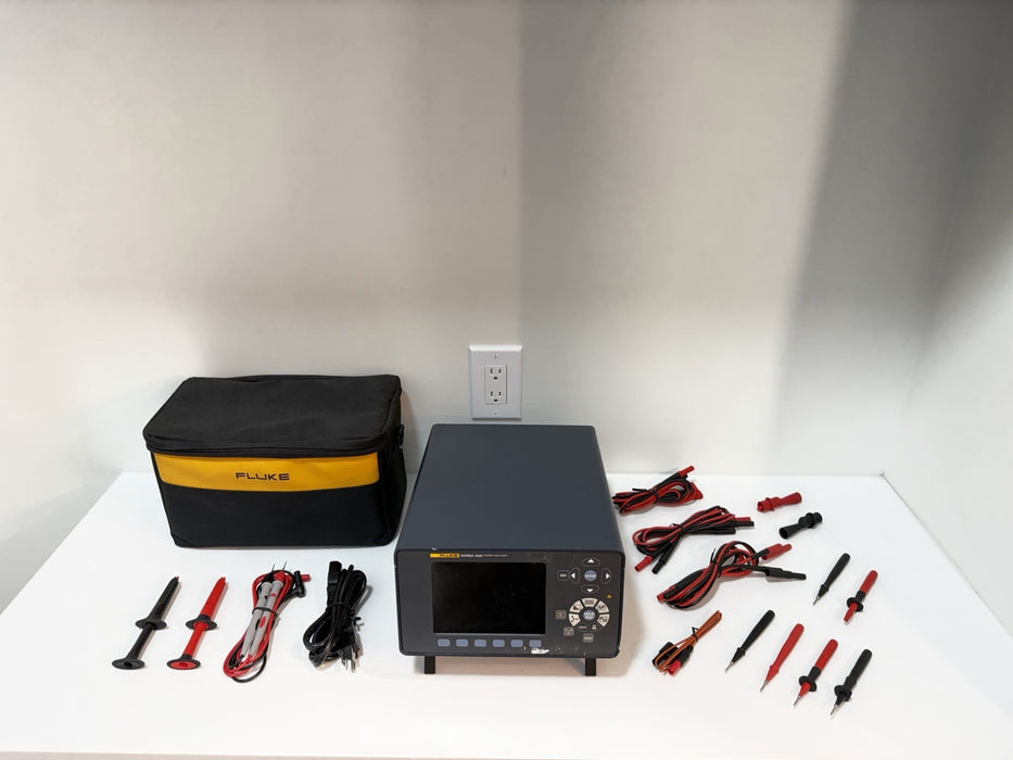 FLUKE NORMA 4000 POWER ANALYZER WITH LEADS & ACCESSORIES TESTED