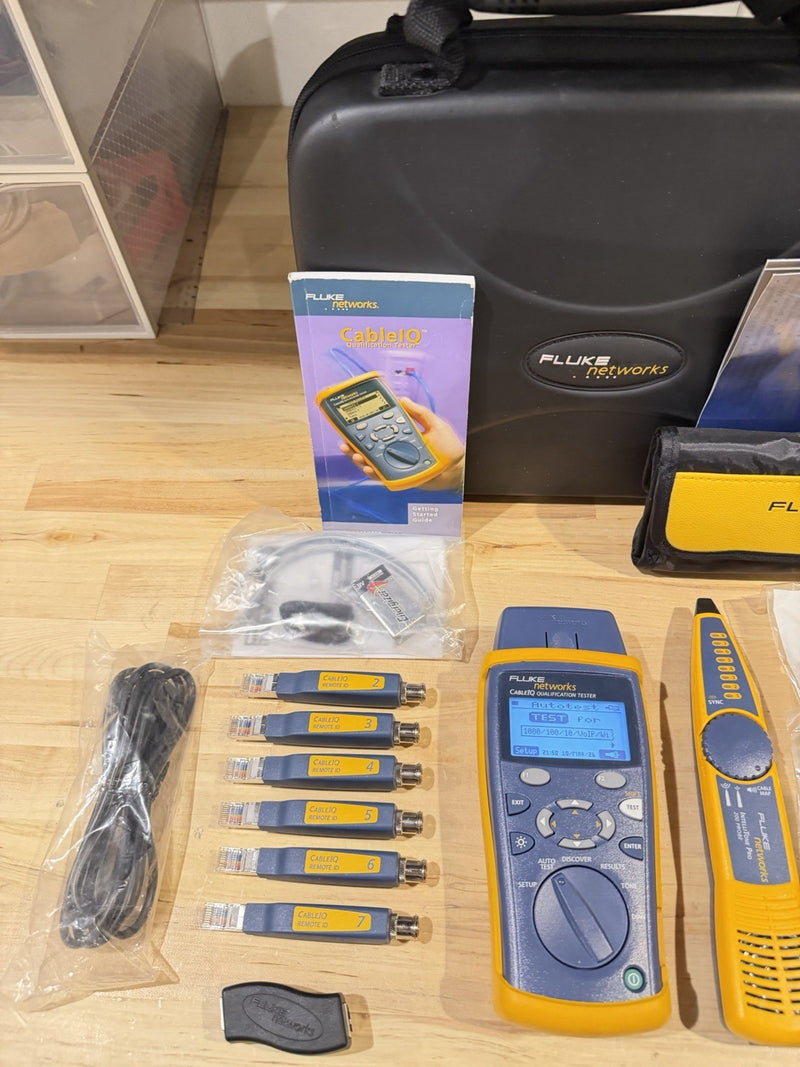 FLUKE NETWORKS CABLE IQ QUALIFICATION TESTER KIT TESTED