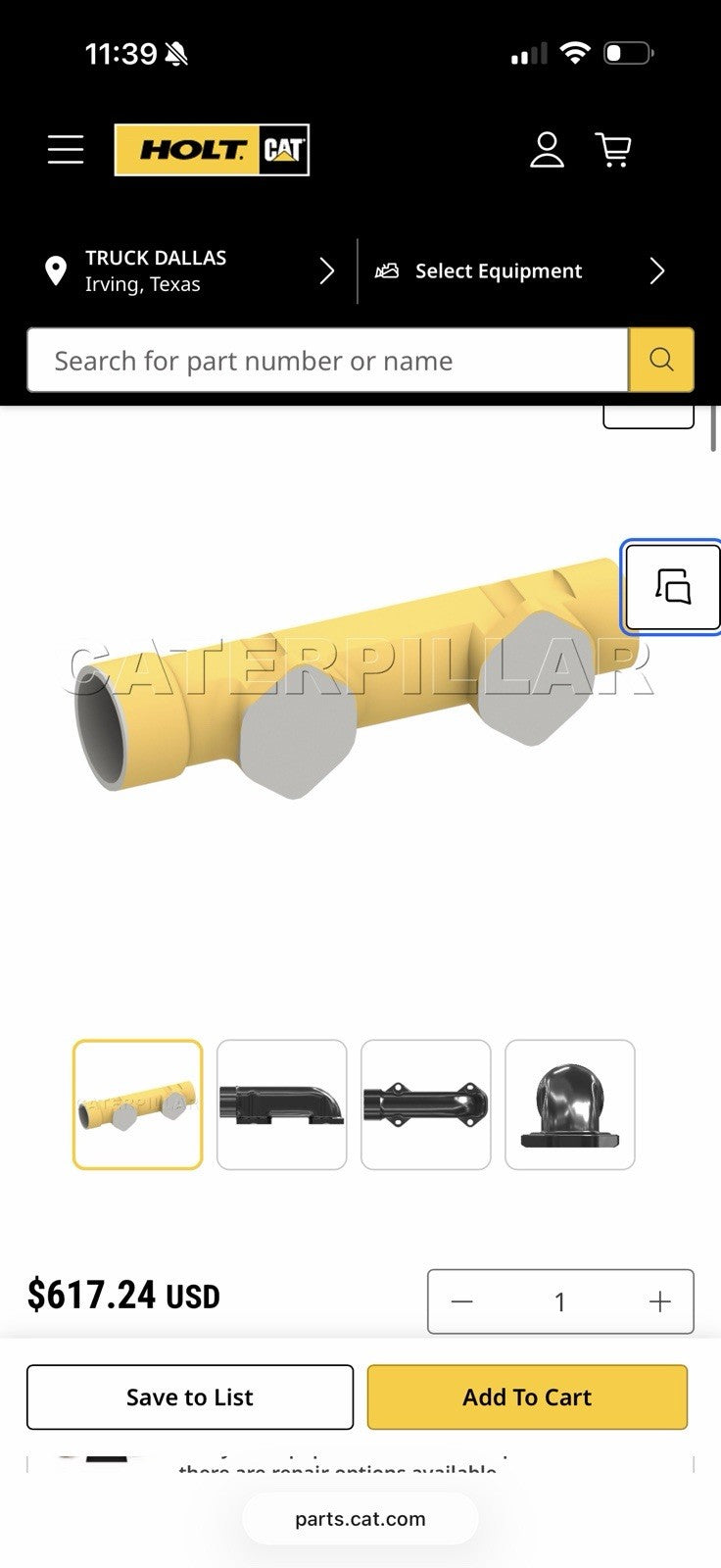 CAT 107-8106 END EXHAUST MANIFOLD