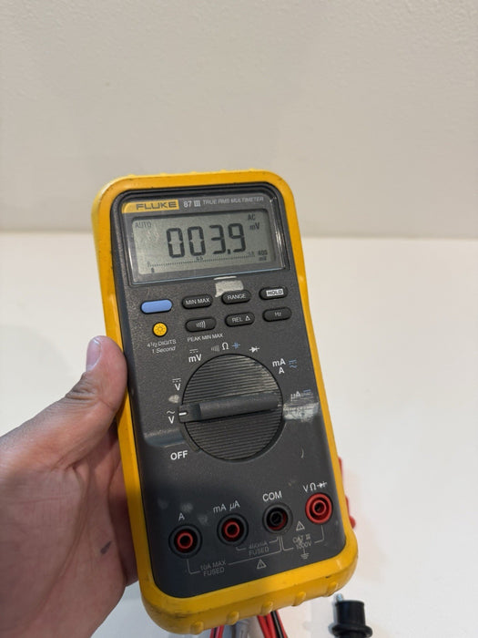 FLUKE 87 III TRUE RMS MULTIMETER WITH LEADS & CLIPS