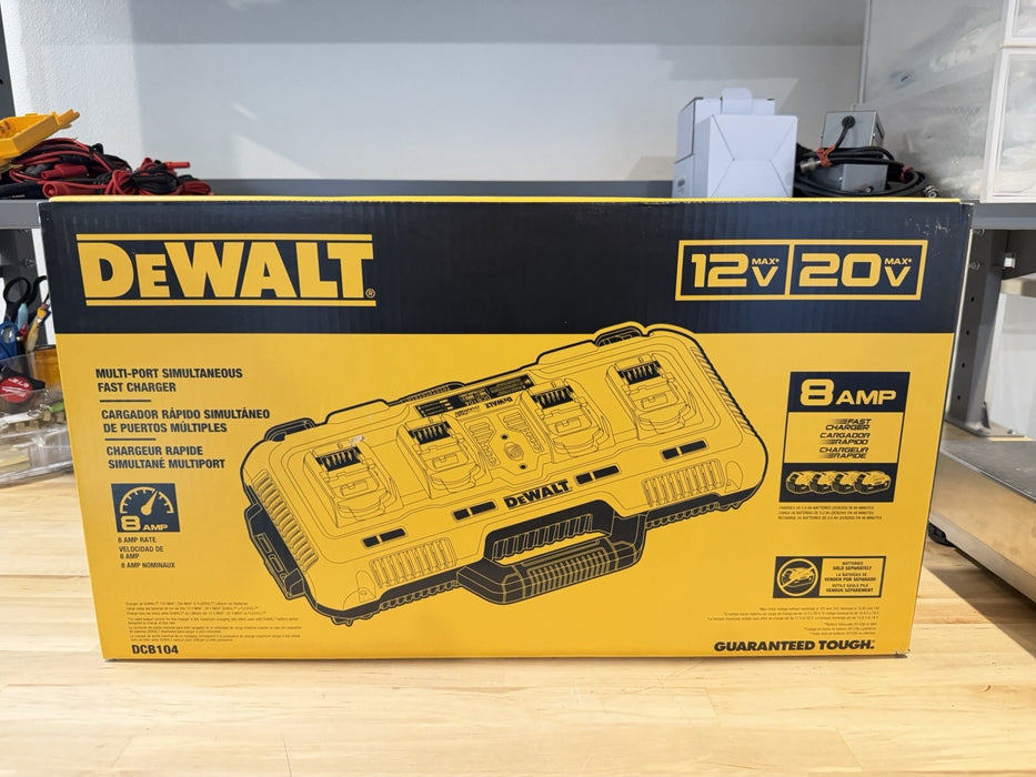 DEWALT DCB104 4 PORT 20V MAX BATTERY CHARGER (NEW FACTORY SEALED)