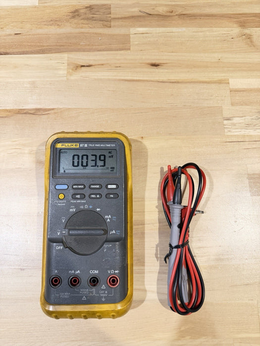 FLUKE 87 III TRUE RMS MULTIMETER WITH LEADS & CLIPS