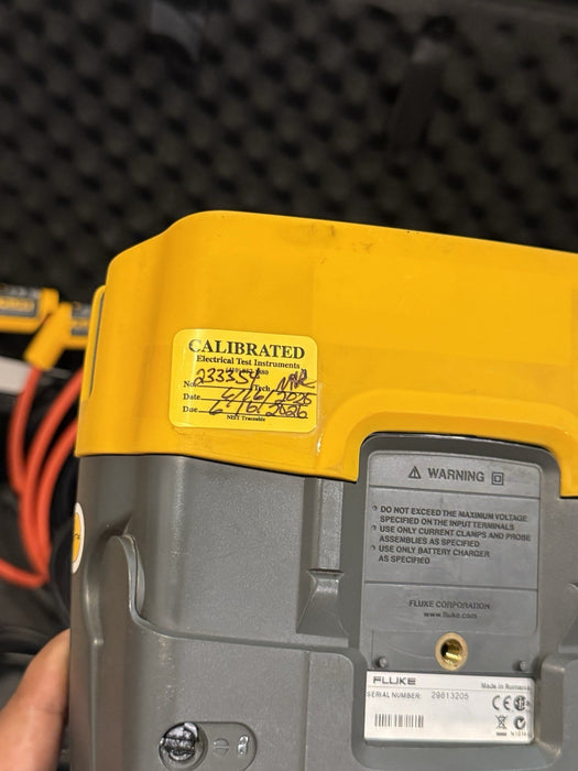 FLUKE 437 II POWER QUALITY & ENERGY ANALYZER WITH ACCESSORIES CALIBRATED 2026