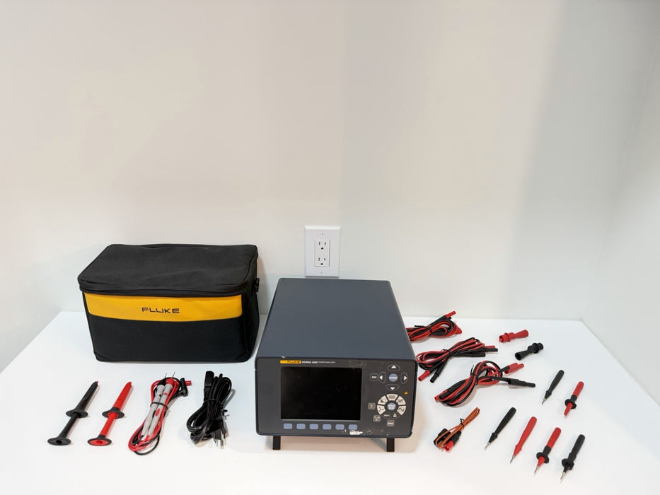 FLUKE NORMA 4000 POWER ANALYZER WITH LEADS & ACCESSORIES TESTED