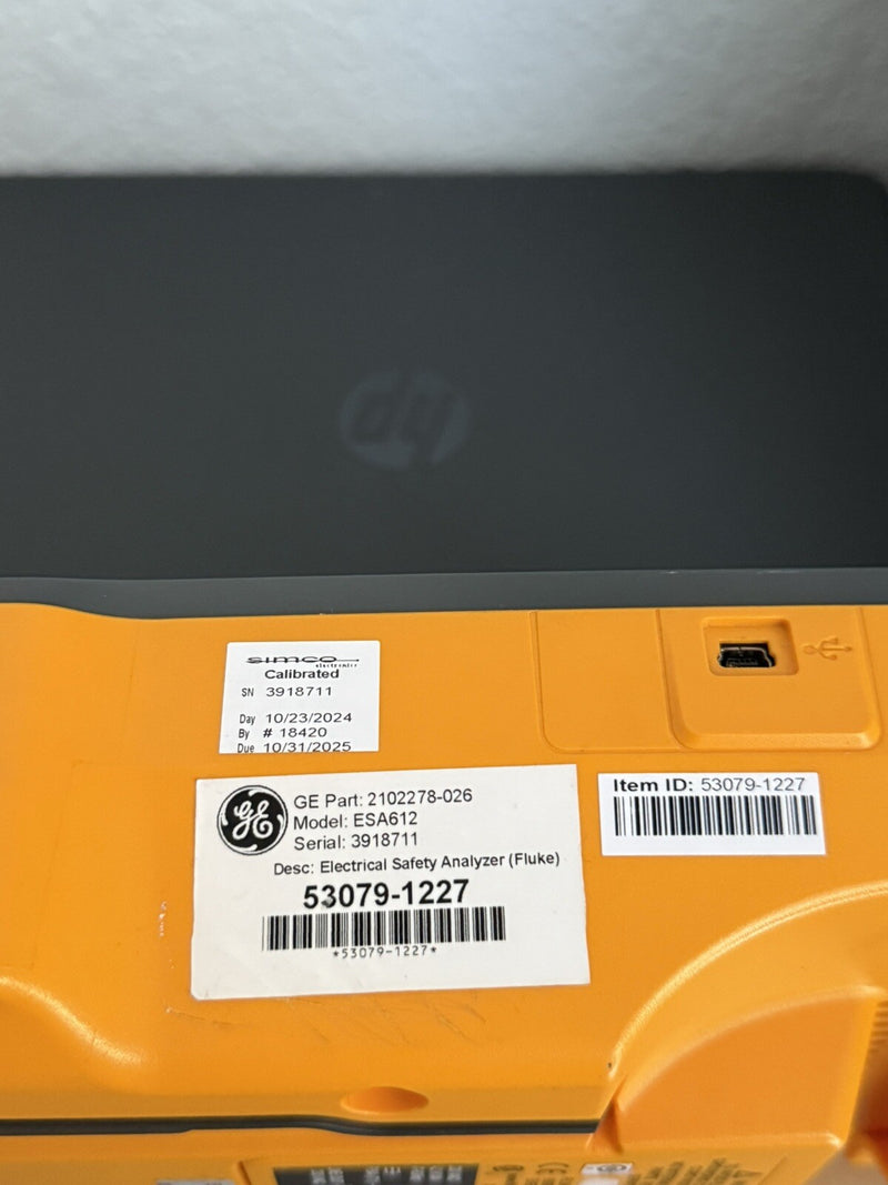 FLUKE BIOMEDICAL ESA612 230V EU ELECTRICAL SAFETY ANALIZER CALIBRATED 2025
