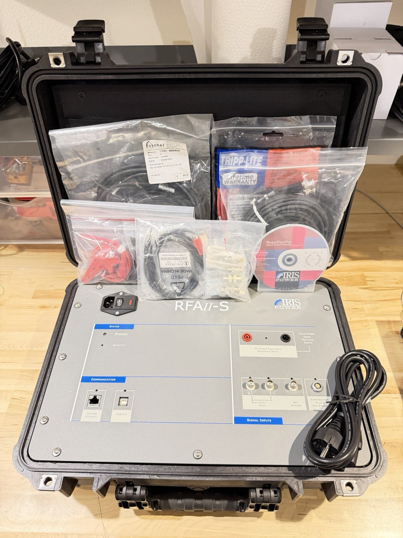 IRIS POWER RFAII-S MAGNETIC FLUX ANALYZER WITH ACCESSORIES TESTED