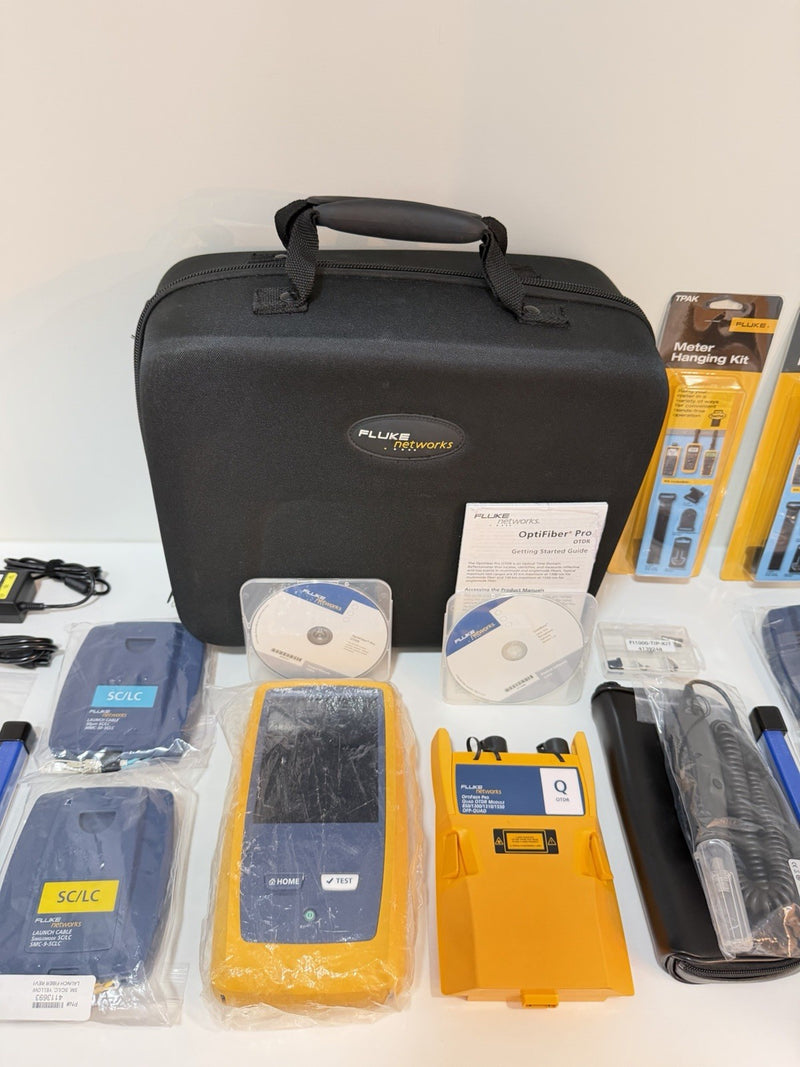 FLUKE NETWORKS OFP2-100-QI OPTIFIBER PRO QUAD OTDR V2 KIT (NEW SEALED) TESTED