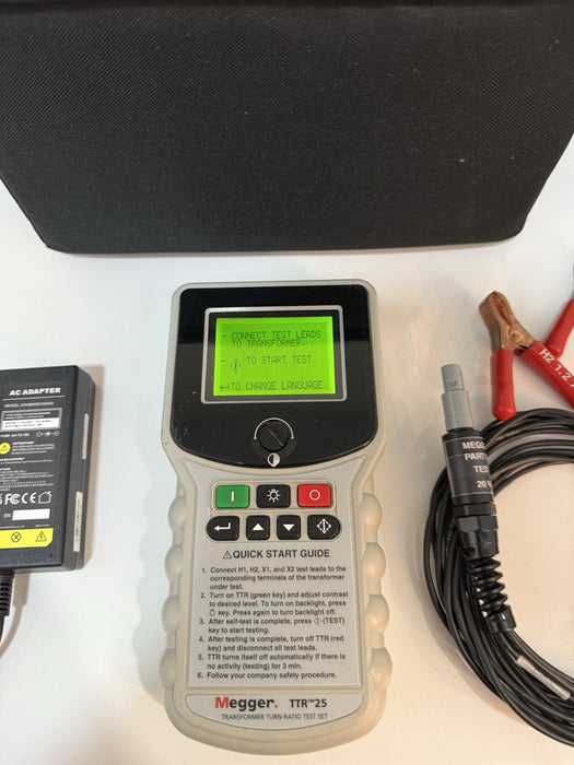 MEGGER TTR-25 SINGLE & THREE PHASE TRANSFORMER TURN-RATIO TEST