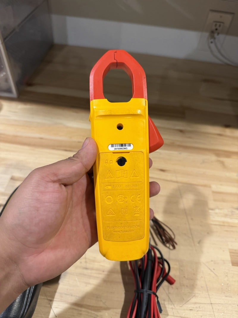 FLUKE 324 TRUE-RMS CLAMP METER W/ LEADS & CASE - SHIPS FAST
