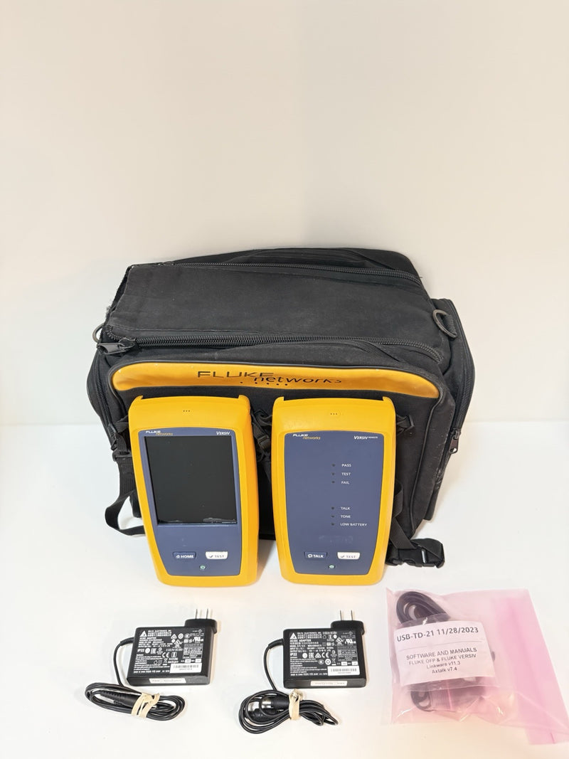 FLUKE NETWORKS VERSIV MAINFRAME & REMOTE WITH BAG & ACCESSORIES